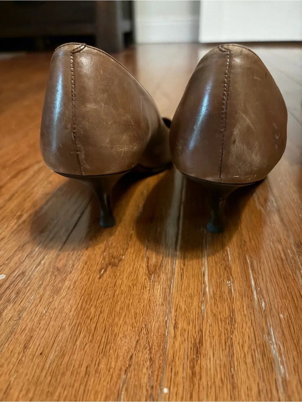 Cole Haan Brown Leather Pointed Toe Heels